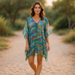 Ralph Lauren Lauren Womens Swim Coverup Multicolor Bright Tribal Abstract OS Photo 1