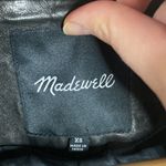Madewell Washed Leather Motorcycle Jacket in true black size XS Photo 11