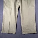 Ann Taylor 14 The Crop Mid Rise Slim Leg Ankle Flat Front Chino Green NWT Photo 1