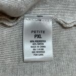 Roz & Ali | Petite Oatmeal Blazer Style Cardigan | PXL Photo 6