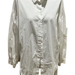 Eloquii  Women's Puff Sleeve Button-Down Shirt White Size 14 Photo 0