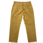 RE/DONE  70s Stovepipe Jeans, Straight Leg, Washed Mustard, Size 32 Photo 3