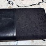 Anne Klein Black AK Fabric & Leather Clutch Zip Around Wallet Photo 2