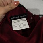 Alfred Sung NWT Burgundy Strapless Slit Gown Size 14 Photo 5