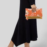 Rachel Pally  Zahara Reversible Clutch Spring‎ Floral Orange Boho Preppy Cottage Photo 0