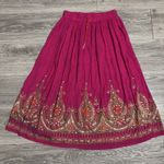 Women Traditional Long Embellished Skirt Gypsy Boho Bollywood Belly Dance Pink S Photo 7