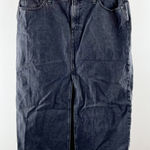 Madewell  Denim Mid Rise Maxi Front Slit Jean Skirt in Lunar Wash Black 32 / 14 Photo 0