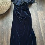 Rickie freeman for teri jon blue velvet dress Size 4 Photo 0