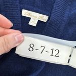 Minnie Rose  Sweater Womens Medium Blue Cutout Shoulder‎ Cashmere Hoodie Photo 2