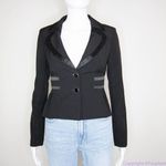 Iz Byer Iz‎ byer women's black tuxedo blazer jacket, size XS Photo 11