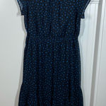 Wayward Fancies by Eshakti Dark Ditsy Floral Midi Dress pockets high neck 1X 16W Black Photo 0
