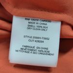 Joie  Womens Top Size S Orange Silk Cold Shoulder Ruffles Tassel Tie Long Sleeve Photo 6