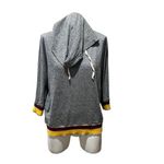 Current/Elliott  Women's Cropped Sleeve Striped Sweatshirt Gray Size 2 Photo 3