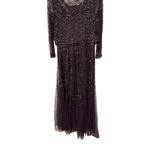 Pisarro Nights Beaded Mesh Gown with Jacket Size 12 Purple Photo 8