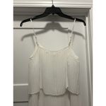 BCBGeneration New White Pleated Layer Chiffon Mini Dress Size Large Bride Beach Photo 4