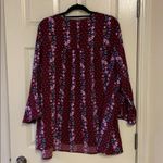 Old Navy  blouse plus size 3X maroon floral business NWT Photo 3