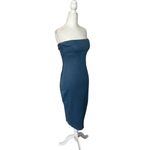 Susana Monaco Strapless Midi Dress in Light Denim Small New Womens Jean Photo 5