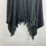 Bisou Bisou  Knit Sweater Poncho Turtleneck Gray one size oversized Photo 4