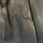 Anne Klein  Metallic Gold Black Snakeskin Blazer Jacket‎ Button Evening Party L Photo 2