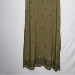 Christopher & Banks Boho Floral Flowy Olive Green Sleeveless Rayon‎ Dress Photo 5