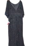 Mac Duggal 5335 Cape Sleeve Beaded Dress, Size 22W, New w/ Tag MSRP $598 Gatsby Photo 9
