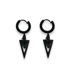 Spike Dangle Drop Earrings for Men Women Streetwear Punk Hip Hop Unisex Style Black Photo 0