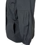 Axcess Womens Jacket Size 4 Black Ruffled Collar Button Up Pleated Detail Size M Photo 4