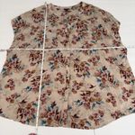 Torrid  Floral Beige Challis Button Front Dolman Sleeve Top Size 3X Photo 7