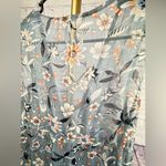 easel  Floral Maxi Duster Kimono Open Coverup Shawl Wrap Size Medium Blue floral Photo 6