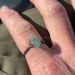 Wire Ring Green Stone (Custom Size To Order) Photo 3