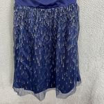 Hailey Logan dress womens 8/10 blue strapless glitter jewel Prom Wedding event Photo 3