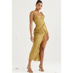 House Of CB  Pixie Olive Ruffle Maxi Dress Size XS Photo 5