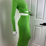 Nasty Gal  Women's Pale Green Bodycon Long Sleeve Dress Sz 4. #351 Photo 7