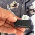 Banana Republic Tamara Floral Gray and Red Bandeau 100% Silk Photo 6
