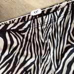 New Girl Order Zebra Print Bell Bottom Flare Pants Black Size 6 Photo 1