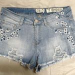 Indigo Rein  Light Blue Floral Jean Shorts Size 7 Measures 30/31‎ EUC Photo 0