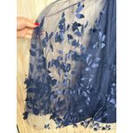 Lulus NWT  Abundant Charm Navy Blue 3D Floral Applique Maxi Dress Cocktail Size S Photo 6