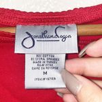 Jonathan Logan Red Beaded Neckline Long Sleeve Shirt Size M Photo 4