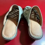Woven Leather Mule Slides Womens 8 Sage Green Slip Photo 11
