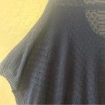Soft Surroundings  navy knit pointelle poncho coverup size small/medium Photo 11