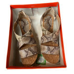 Adrienne Vittadini  Women's Snake Print Cary Open Toe Casual Strappy Sz 9. 5 NWB Photo 12