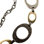 H.I.P. Vintage Silver Pewter Gold Tone Metal Chain Belt One Size Photo 8