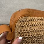 Simon Miller Sling Straw & Leather Camera Crossbody Bag Tan Photo 7