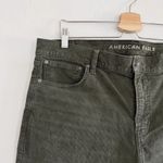 American Eagle AE  Stretch Corduroy '90s Straight Pant Army Olive Green Size 16 Photo 6