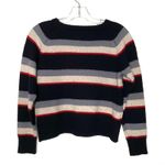 Italian Striped Wool Sweater Americana Crew Neck Long Sleeve Multi Size XS Photo 7