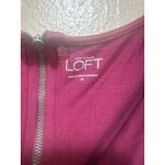 Loft Tank Top Womens M Maroon Sleeveless Cowl Neck Zipper Back Casual Photo 1