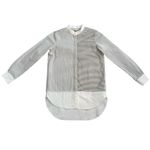 Ann Mashburn  Crisp 100% Cotton Mandarin Band Collar Button Tunic Shirt Size S Photo 11