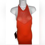 Bebe Vibrant Orange Halter Maxi Dress Photo 1
