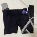 NEW! Champions woven compression black striped leggings size Small Photo 3