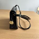 Brahmin  Vintage Luxury Designer Leather Small Crossbody Handbag Black 9"x6"x2.5" Photo 2